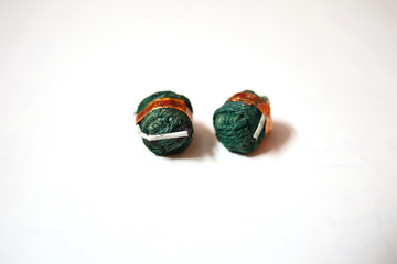 Diwali fire bomb cracker on white background