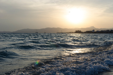 PLAYA ARENAL DE MALLORCA ATARDECER