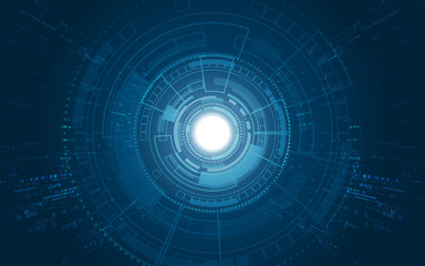 Abstract digital technology communication network