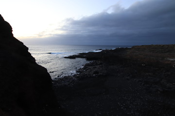 Puesta de sol sur de Tenerife