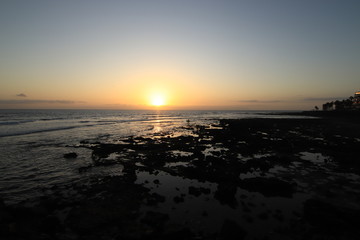Puesta de sol sur de Tenerife