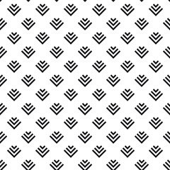 Seamless herringbone pattern with straight lines, black and white geometric vector background