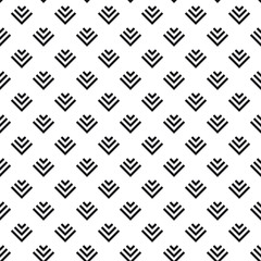 Seamless herringbone pattern with straight lines, black and white geometric vector background