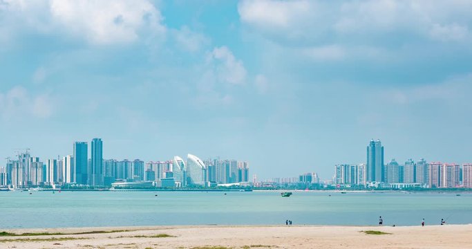 Cityscape of Zhanjiang Bay, Guangdong Province, China