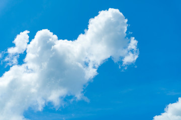 Blue sky with white clouds.