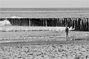 walking on beach