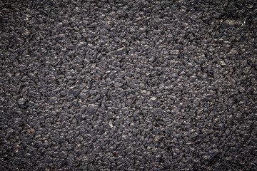 close up of new asphalt road texture