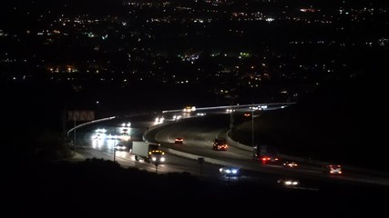 ight Freeway Commuters near Los Ange