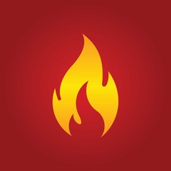 Fire Flame Icon Vector Design Template.