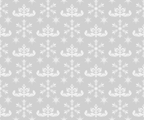 Gray background wallpaper. Seamless pattern in style retro. Template for your graphic design. Vector image