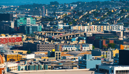 View of a San Francisco highways interchange