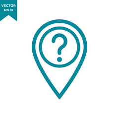 map pin icon in trendy flat style, locator icon