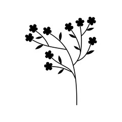 Vector illustration of a cherry blossom silhouette.