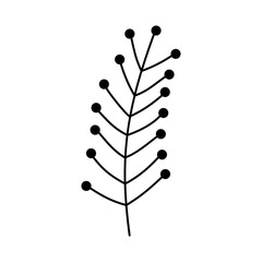 Vector illustration of an abstract plant silhouette.