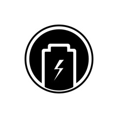 battery charger icon vector logo