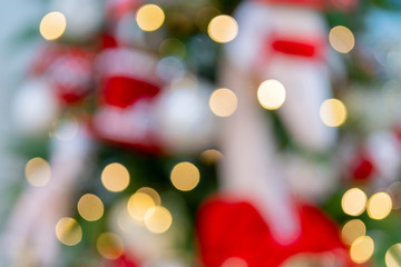 Yellow christmas tree lights. Defocus. Background for design.