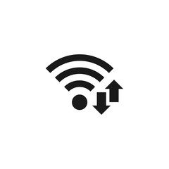 Logo WiFi signal icon, simple minimalist design