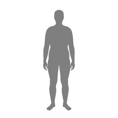 obese man silhouette