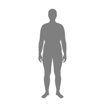 obese man silhouette