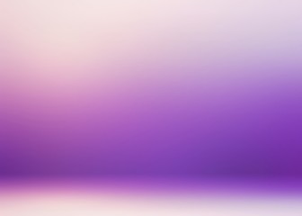 Lavender studio 3d background. Wempty wall and floor abstract blurry texture. Fashion decoration. Fantasy romantic template.