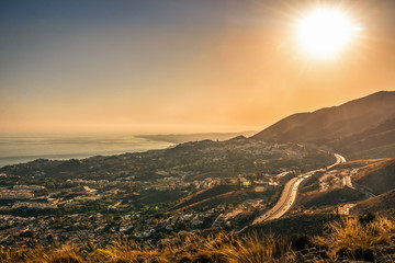 Benalmadena Malaga Costa del Sol Spain Sunset Beautiful View