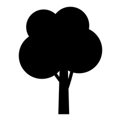 Tree icon. Forest vector symbol. Flat web sign on white background