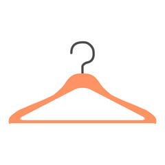 Clothes hanger modern icon vector isolated on white background. Shop symbol