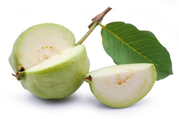 Guava fruit isolated on white background