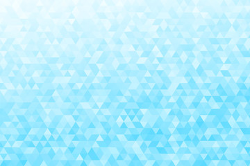 Abstract triangular background. Many digital blue triangles look modern.