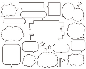Fototapeta premium ふきだし ベクター セリフ セット