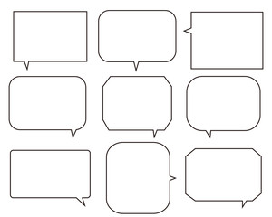 ふきだし　ベクター　セリフ　セット