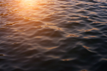 Abstract water surface in the evening