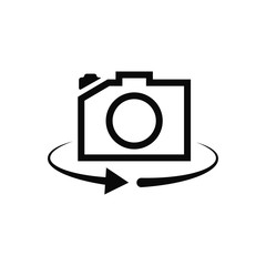 photo icon trendy flat design