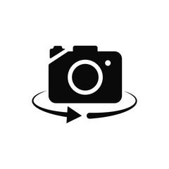 photo icon trendy flat design