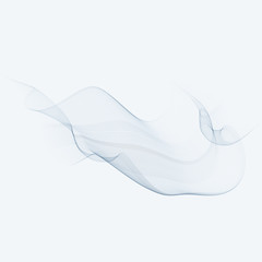 Obraz premium Streszczenie tło wektor, przezroczyste faliste linie do broszury, projekt ulotki. Niebieska fala dymu.