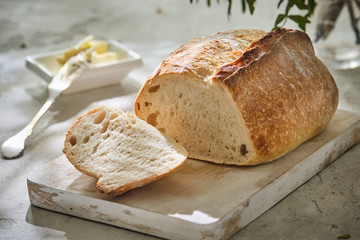 Freshly baked traditional bread