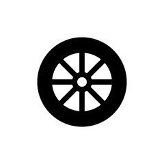 Obraz premium Car wheel icon,vector illustration. Flat design style. vector car wheel icon illustration isolated on White background, car wheel icon Eps10. car wheel icons graphic design vector symbols.