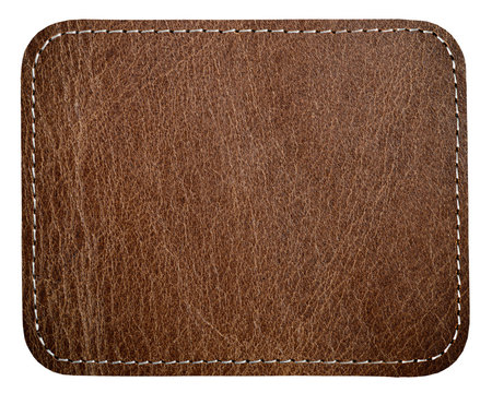 Brown Leather Label Mockup
