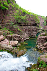 Fototapeta na wymiar waterfall stream natural scenery