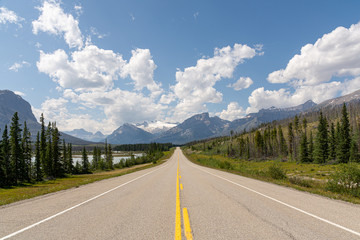 David Thompson Highway through the Rocky Mountains, Canada