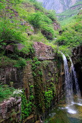 Yuntai mountain streams waterfall scenery, jiaozuo city, China