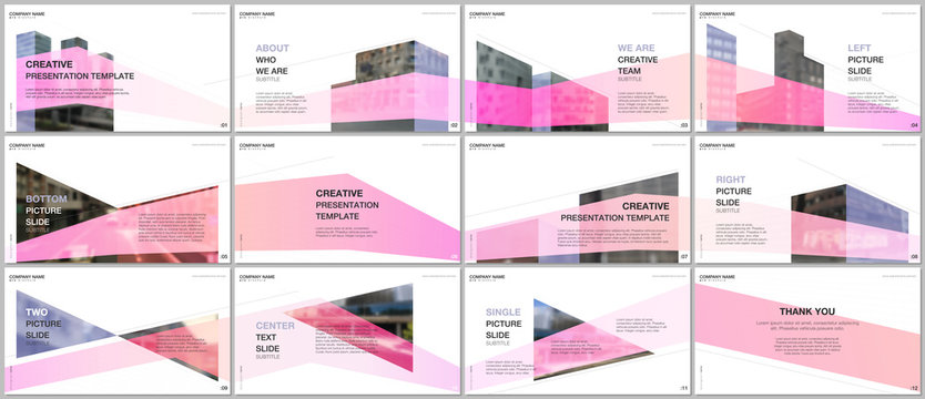 Presentations design, portfolio vector templates with architecture design. Abstract modern architectural background. Multipurpose template for presentation slide, flyer leaflet, brochure cover, report