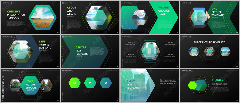 Poster minimal presentations design, portfolio vector templates with hexagonal design background, hexagon s