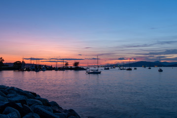 Sunset at Heritage Harbour in Vancouver, Canada