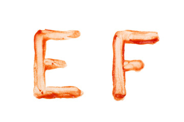 Ketchup Letter E and F