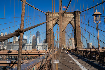 New York Brooklyn Bridge Morning