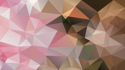 vector abstract irregular polygon background - triangle low poly pattern - old pink, mauve, beige and brown color