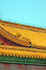 Yellow glazed tile roof