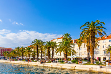Naklejka premium Seaside promenade at the Diocletian's palace in Split, Croatia