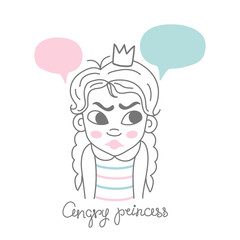 Advertising banner with cute girl in cartoon style